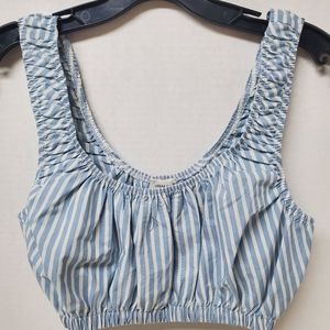 Urban Outfitters Striped Blue White Crop Bralette Top Sz S